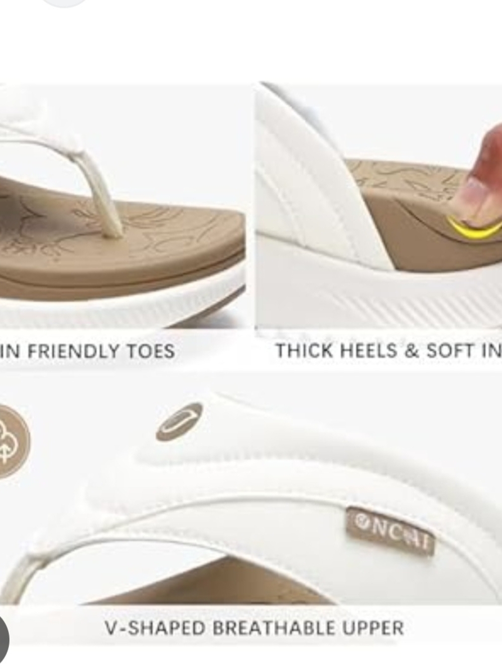 ONCAI ORTHOPEDIC CUSHION RECOVERY FLIP FLOP WOMENS SIZE 9.5 - Picture 2 of 8